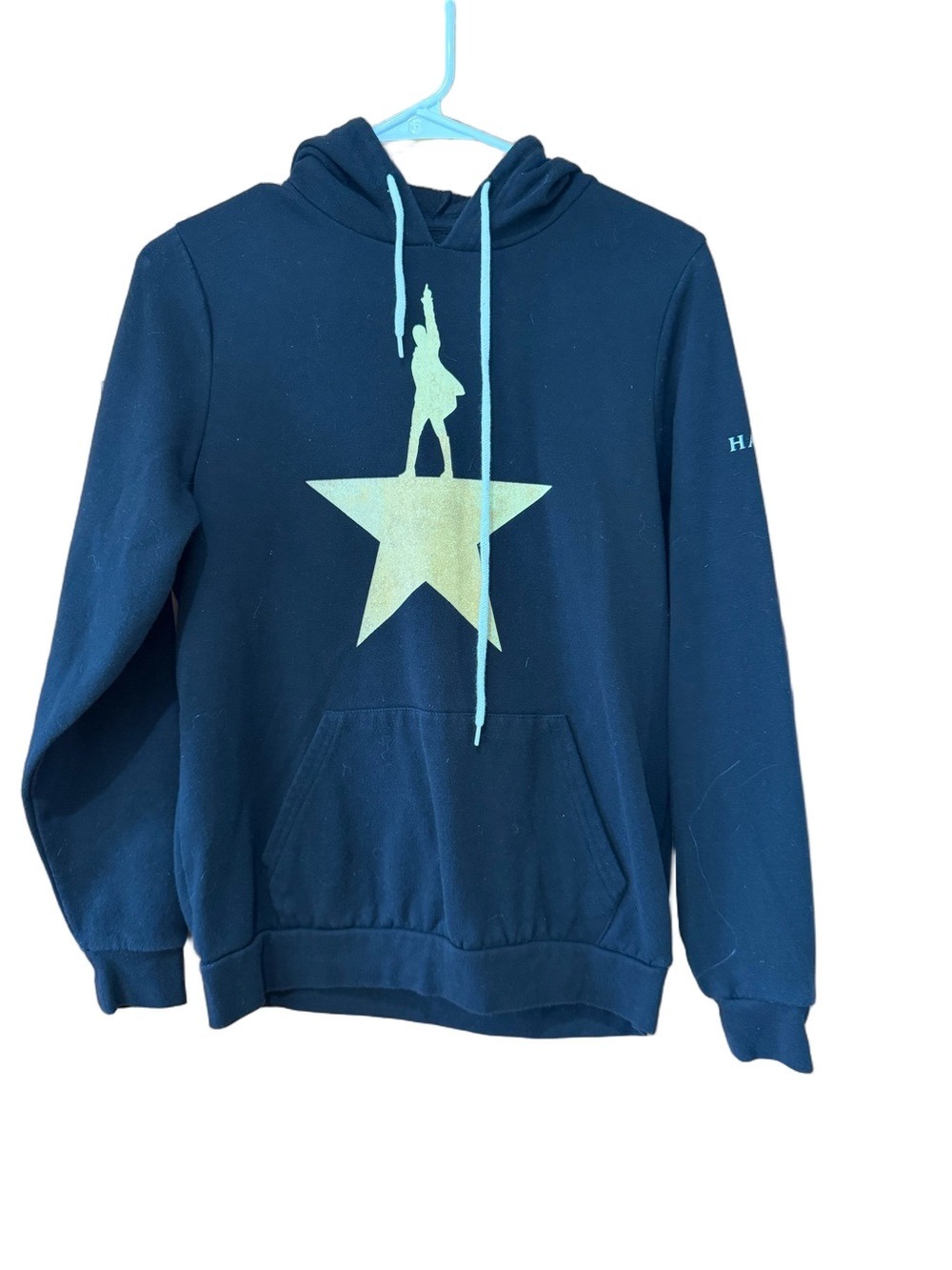 Hamilton Black Hoodie Gold Star Silhouette